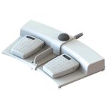 Fotpedaler, fotströmställare, fotbrytare för användning i vården. Från Herga